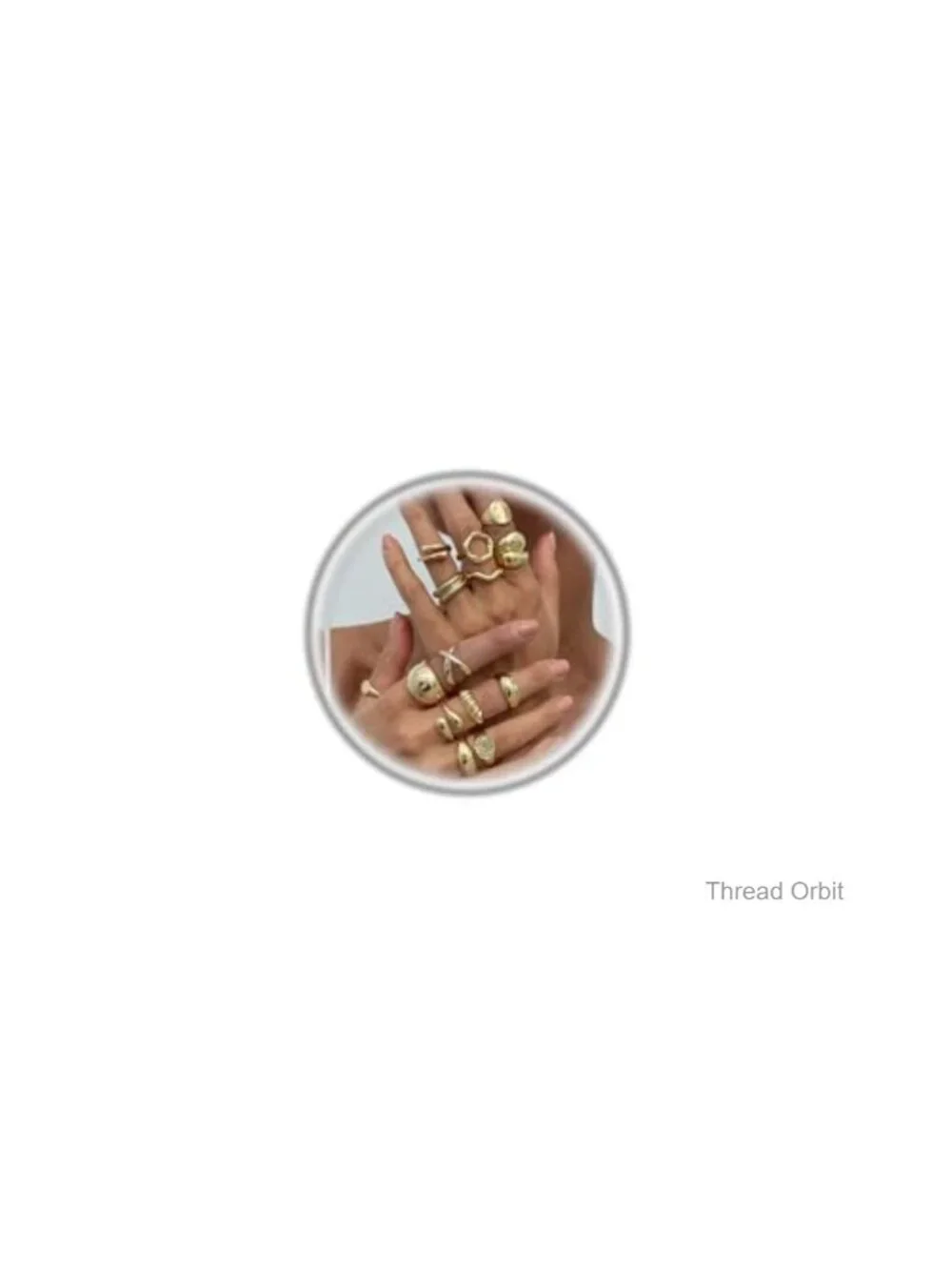 Chunky Gold Plated Stackable Rings Set for Women Dainty Adjustable Open